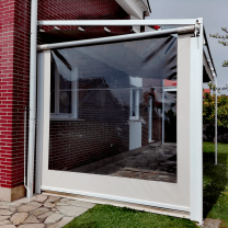 Lona con ventana para toldo... Lona con ventana transparente para toldo vertical