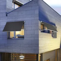 Toldo de punto recto con... Toldo de punto recto con cofre DALHIA