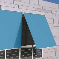 Toldo de brazo Stor con... Toldo de punto recto con cofre TILIA