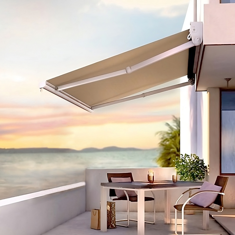 Toldo de brazos extensibles ILEX FRONT SHADOW recogido Toldo de brazos extensibles ILEX FRONT SHADOW recogido