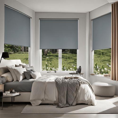 Estor dormitorio opaco con guías