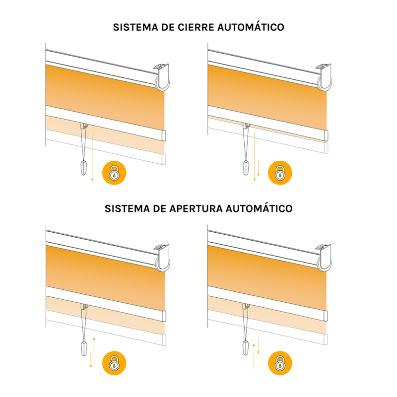 Estor para habitación automático translúcido Estor para habitación automático translúcido