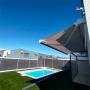 Toldo de brazo extensible con cofre cuadrado