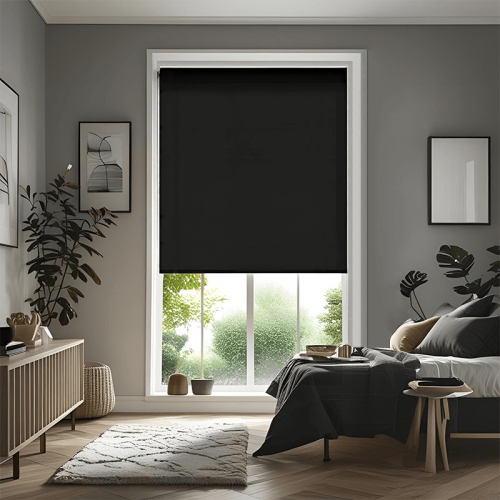 Estor opaco negro sin cofre manual ALIX