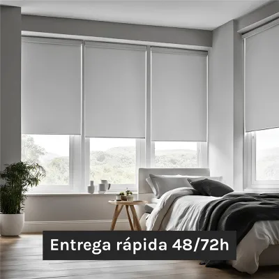 Estor enrollable blanco 1.2x1.7m