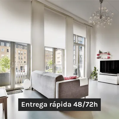 Estor enrollable blanco 1.2x2.5m