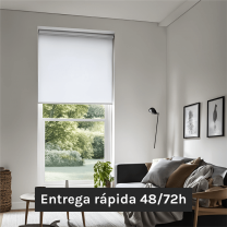 Estor enrollable blanco 1.5x1.7m