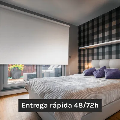 Estor enrollable blanco 2x2.5m