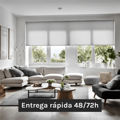 Estor enrollable blanco 1.2x1.7m