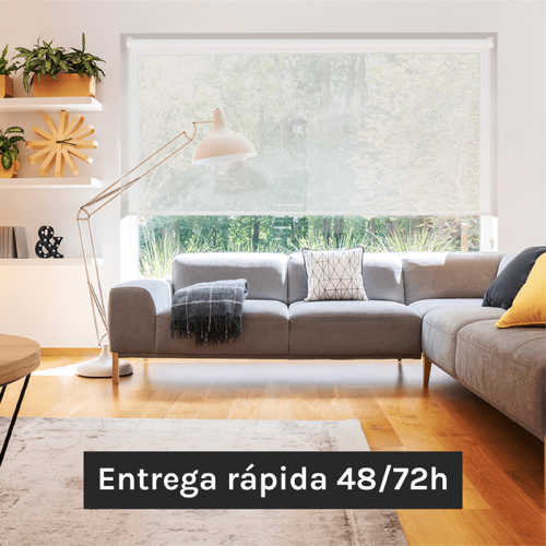 Estor enrollable blanco 1.5x1.7m