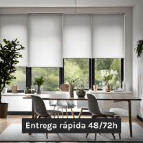 Estor enrollable blanco 1.2x2.5m