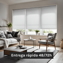 Estor enrollable blanco 1.5x1.7m