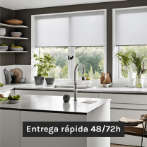 Estor enrollable blanco 1.5x2.5m