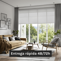 Estor enrollable blanco 2x1.7m