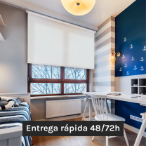 Estor enrollable blanco 2x2.5m