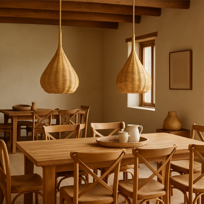 Lámpara caña pera tupida