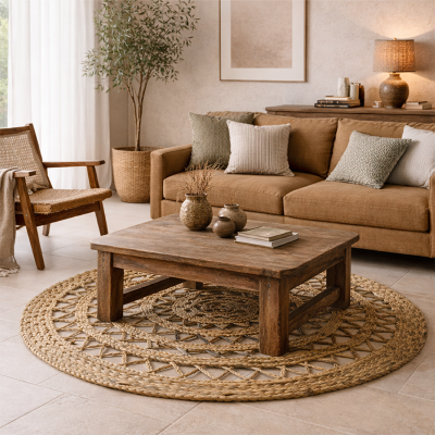 Tapete de esparto redondo...