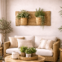 Macetero de esparto horizontal | 2 plantas