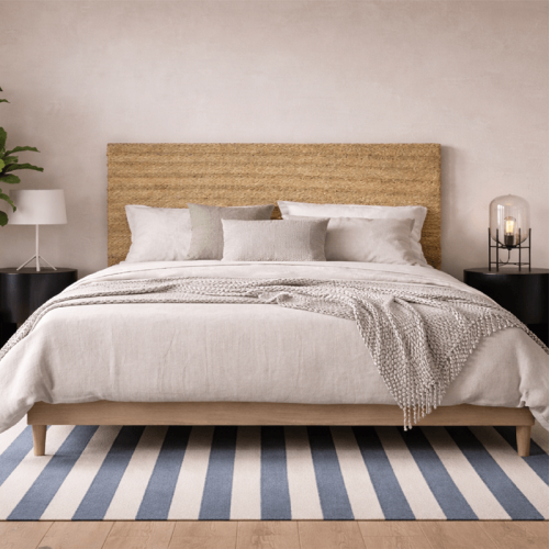 Cabeceira de cama esparto com patas