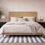 Cabeceira de cama esparto com patas