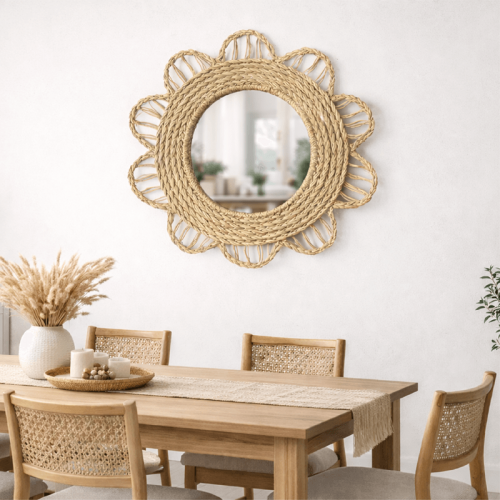 Espejo esparto natural