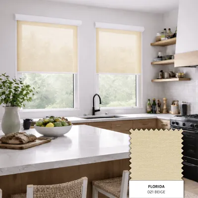 Estor cocina traslúcido con guías