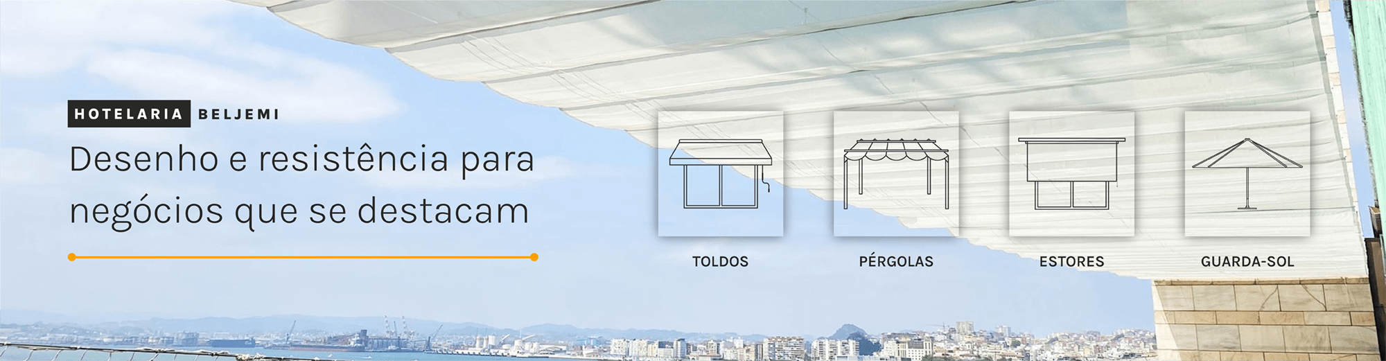 Toldos profissionais para hotelaria