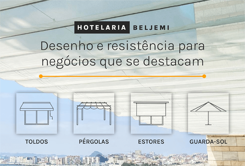 Toldos profissionais para hotelaria