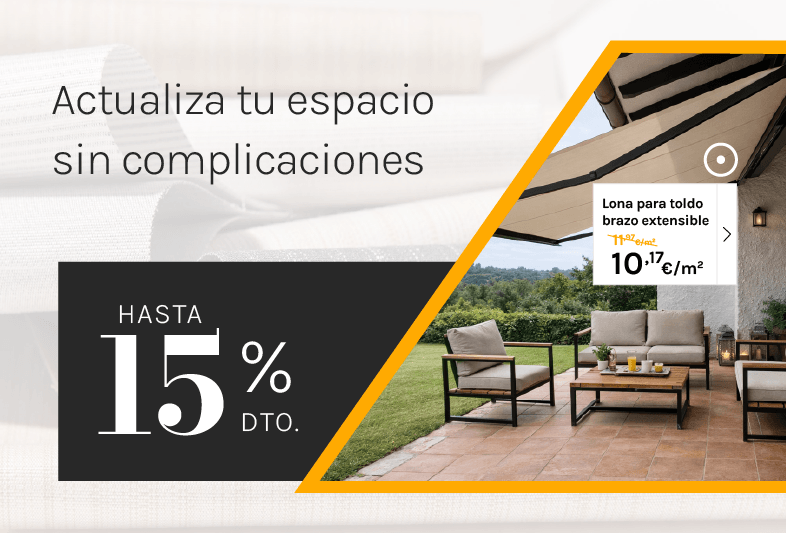Lonas para toldos 15% dto.