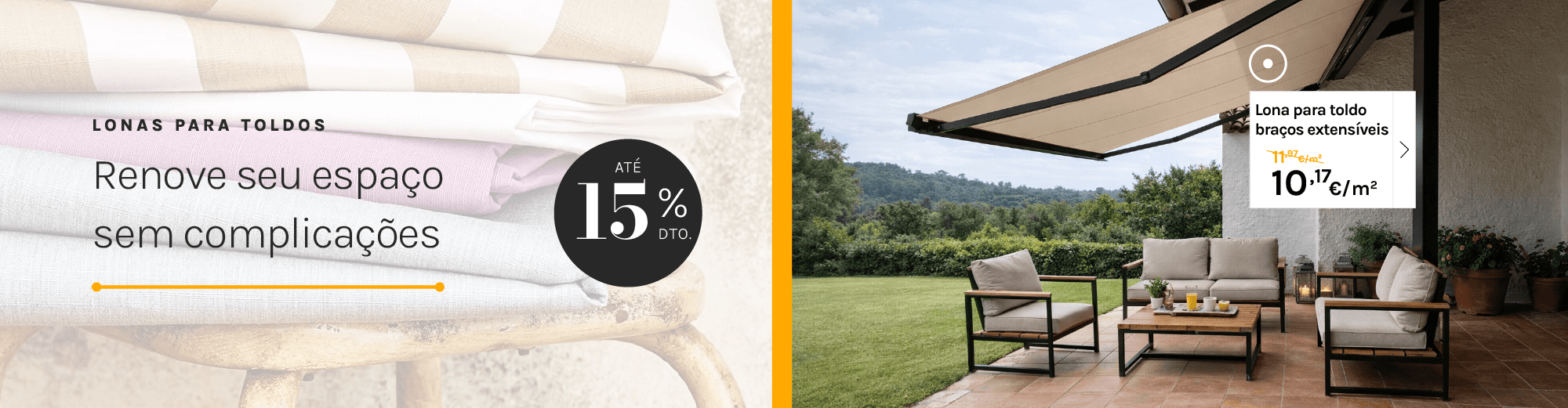 Lona para toldos à medida