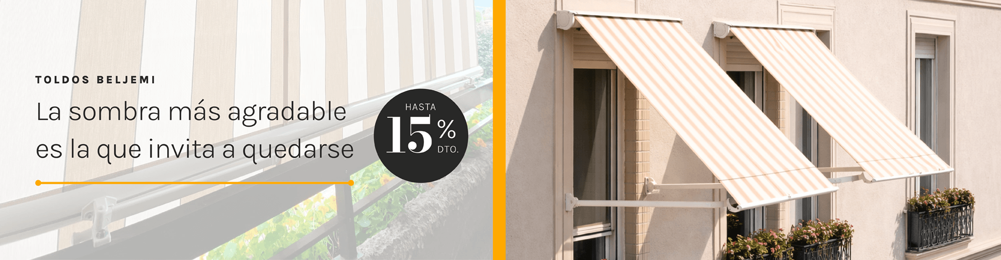 Toldos a medida hasta 15% dto.