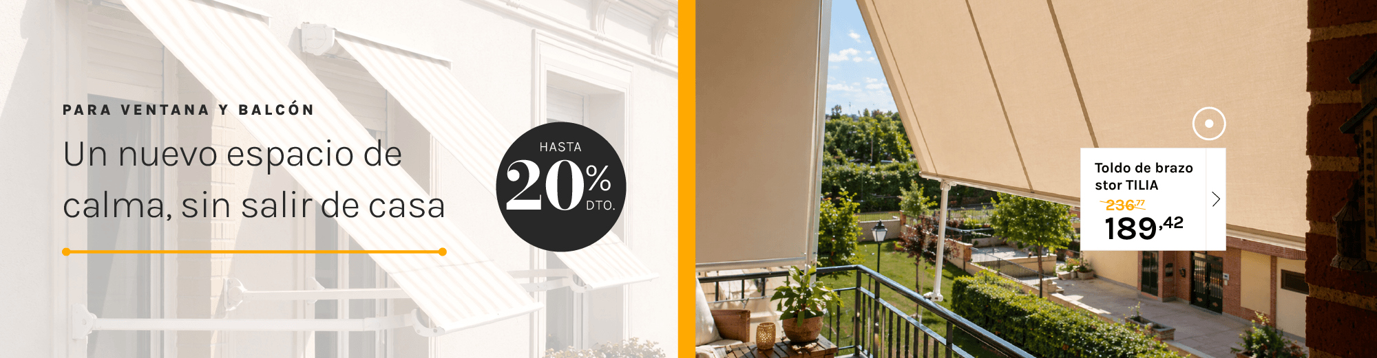 Toldos ventana y balc&oacute;n