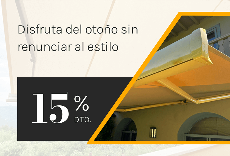 Toldo con cofre 15% de DTO.