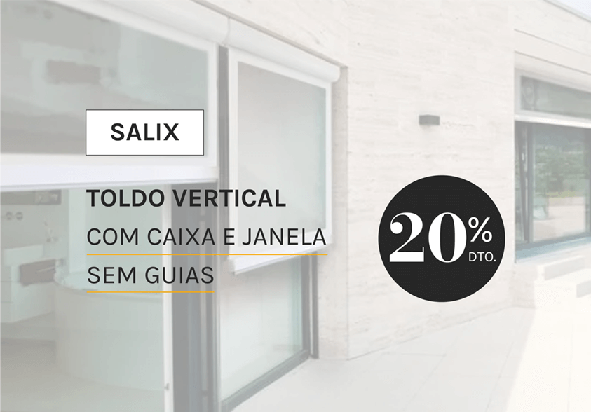 Toldo vertical con cofre y ventana