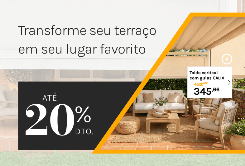 Toldo verticais até 20% dto.
