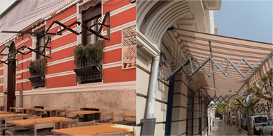 Toldo grande para terraza: modelo toldo Tijera